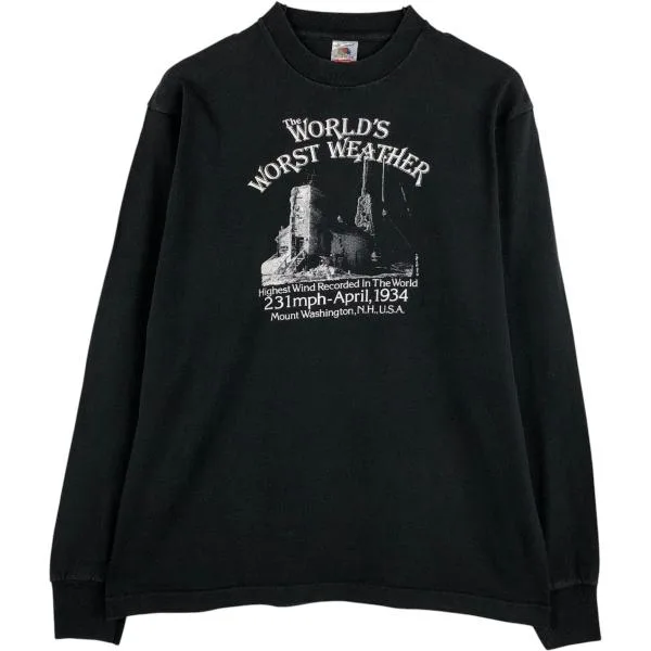 古着 80年代 フルーツオブザルーム FRUIT OF THE LOOM ロングTシャツ ロンT USA製 メンズL相当 ヴィンテージ /eaa678643