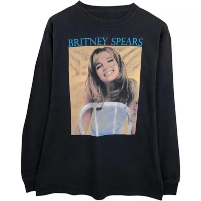 古着 90年代 BRITNEY SPEARS ブリトニー・スピアーズ ロングTシャツ ロンT メンズL相当 ヴィンテージ /eaa678660