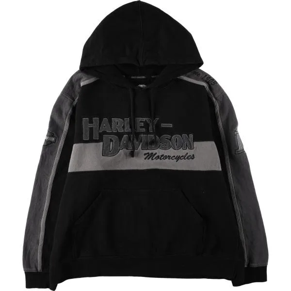 古着 ハーレーダビッドソン Harley-Davidson アドバタイジング スウェットプルオーバーパーカー メンズXL相当 ヴィンテージ /eaa678998
