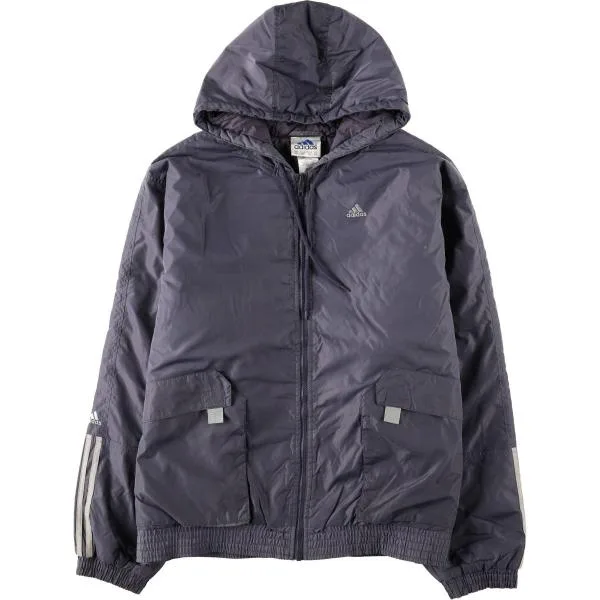 古着 00年代 アディダス adidas バックロゴ 中綿パーカー パファージャケット メンズXL相当 /eaa679004