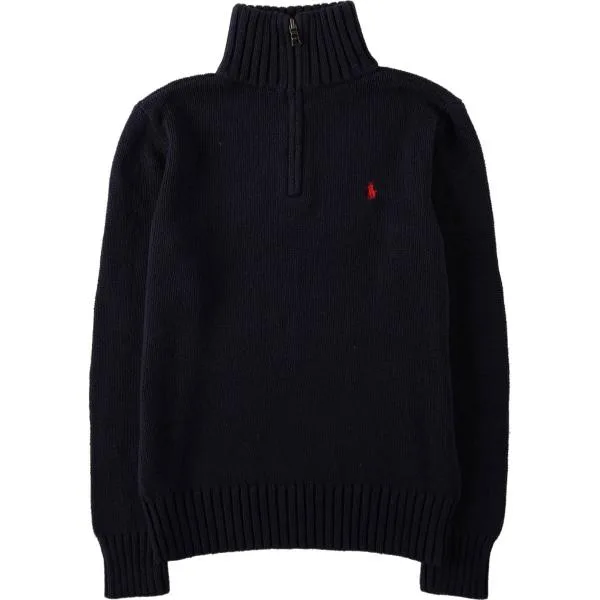 古着 ラルフローレン Ralph Lauren POLO RALPH LAUREN コットンニットハーフジップセーター レディースS相当 /eaa679866
