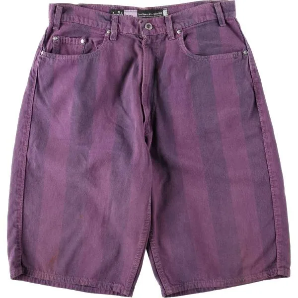 古着 90年代 リーバイス シルバータブ バギー ストライプ柄 コットンショーツ ハーフパンツ USA製 メンズw34相当 ヴィンテージ /eaa680036