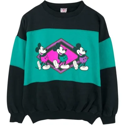 古着 80~90年代 ディズニー Disney ミッキーマウス キャラクタースウェットシャツ トレーナー USA製 メンズXL相当 ヴィンテージ /eaa680338