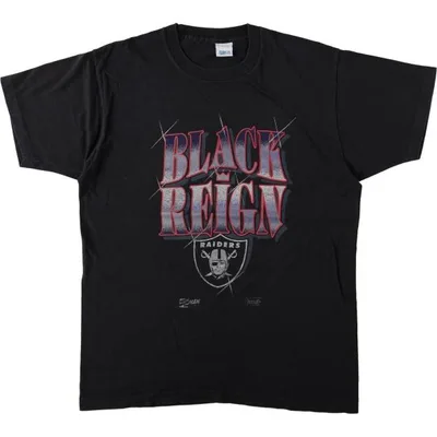 古着 90年代 SALEM NFL LAS VEGAS RAIDERS ラスベガスレイダース スポーツプリントTシャツ メンズXL相当 ヴィンテージ /eaa680518