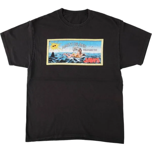 古着 Rock Rebel JAWS ジョーズ 映画 ムービーTシャツ メンズXL相当 /eaa681208