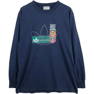 古着 80年代 アディダス adidas ロングTシャツ ロンT メンズM相当 ヴィンテージ /eaa681253