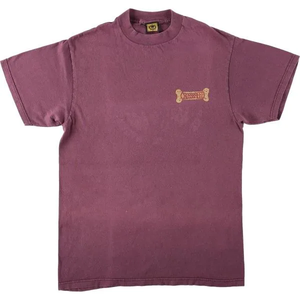 古着 CROSS BREED 半袖 プリントTシャツ USA製 メンズM相当 /eaa681370