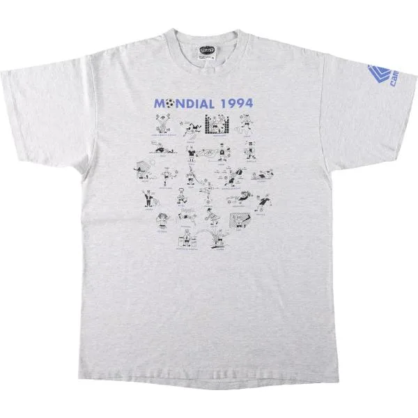 古着 AMERICAN HEAVY MONDIAL 1994 スポーツプリントTシャツ USA製 メンズXL相当 /eaa681372