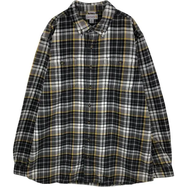 古着 カーハート Carhartt RELAXED FIT 長袖 ボタンダウン フランネルチェックシャツ メンズXL相当 /eaa681891