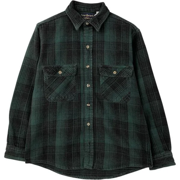 古着 Northeast Outfitters 長袖 フランネルチェックシャツ USA製 メンズM相当 /eaa682210