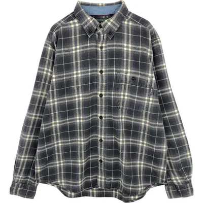 Old clothes 00's Woolrich long sleeve button down flannel check shirt men's L equivalent /eaa682235