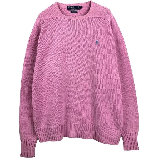 Old clothes Ralph Lauren Ralph Lauren POLO by Ralph Lauren cotton knit sweater men's XL equivalent /eaa682346