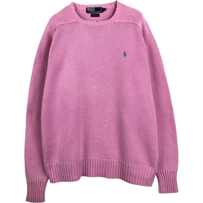 Old clothes Ralph Lauren Ralph Lauren POLO by Ralph Lauren cotton knit sweater men's XL equivalent /eaa682346