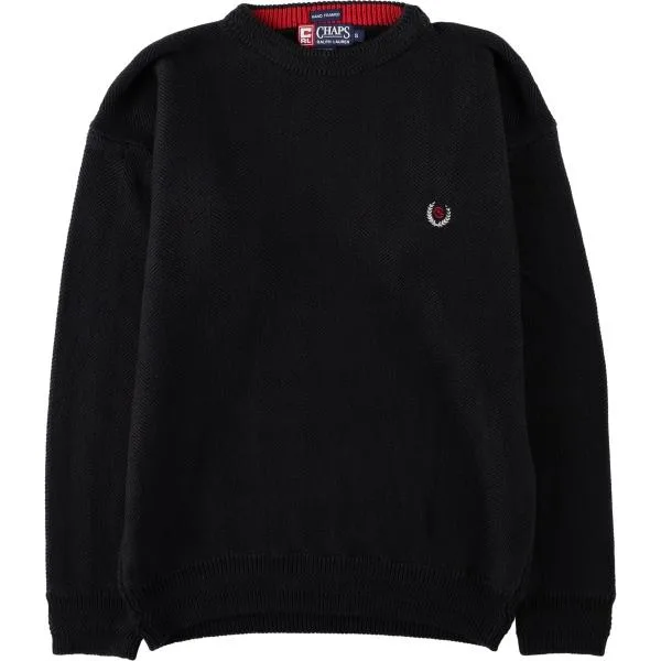 古着 ラルフローレン Ralph Lauren CHAPS チャップス コットンニットセーター メンズS相当 ヘリンボーン /eaa682377