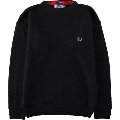古着 ラルフローレン Ralph Lauren CHAPS チャップス コットンニットセーター メンズS相当 ヘリンボーン /eaa682377