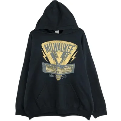 Old Clothing Harley-Davidson Harley-Davidson Advertising Sweat Pullover Hoodie Men's XXL Equivalent /eaa682724