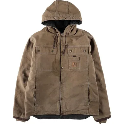 古着 カーハート Carhartt バートレット ジャケット 中綿入り ダックフルジップパーカー メンズM相当 /eaa682812