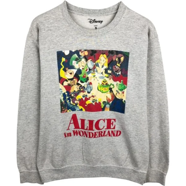 古着 ディズニー Disney ALICE in WONDERLAND ふしぎの国のアリス キャラクタースウェットシャツ トレーナー レディースS相当 /eaa683075