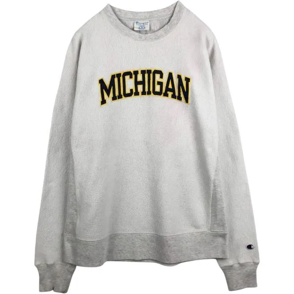 古着 チャンピオン REVERSE WEAVE リバースウィーブ MICHIGAN ミシガン大学 カレッジスウェットシャツ トレーナー メンズL相当 /eaa683354
