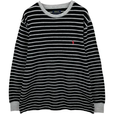 古着 ラルフローレン Ralph Lauren POLO RALPH LAUREN ボーダー柄 サーマルロンT ワッフル メンズXL相当 /eaa684458