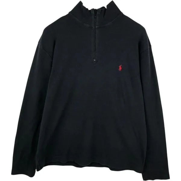 古着 ラルフローレン Ralph Lauren POLO by Ralph Lauren ロングTシャツ ロンT メンズL相当 ハーフジップ /eaa684593