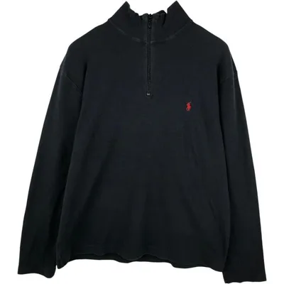 古着 ラルフローレン Ralph Lauren POLO by Ralph Lauren ロングTシャツ ロンT メンズL相当 ハーフジップ /eaa684593