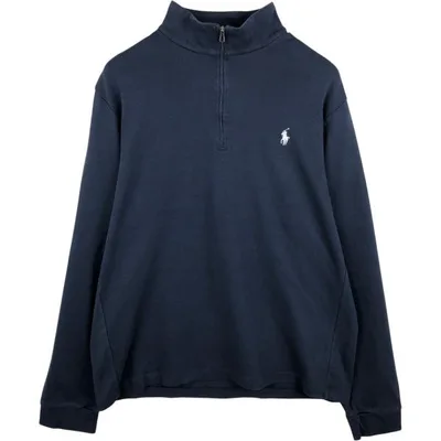 古着 ラルフローレン Ralph Lauren ロングTシャツ ロンT メンズL相当 ハーフジップ /eaa684594