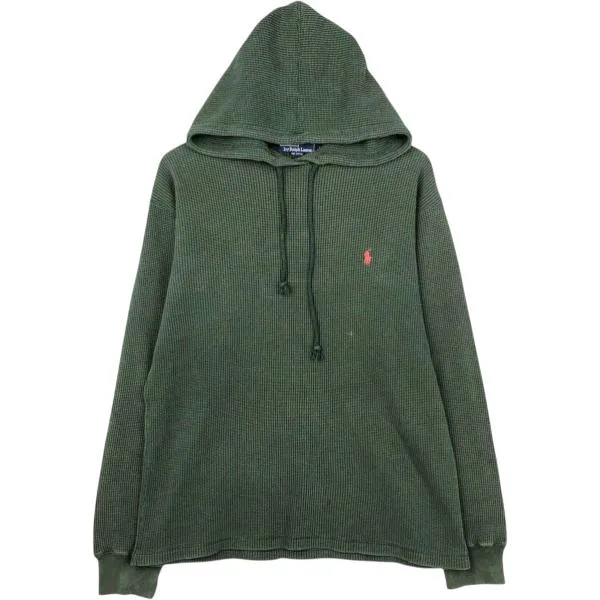 古着 ラルフローレン Ralph Lauren POLO by RALPH LAUREN フード付き サーマルロンT ワッフル メンズL相当 /eaa684728