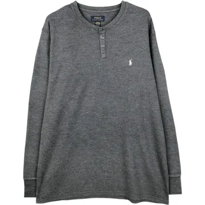 古着 ラルフローレン Ralph Lauren POLO RALPH LAUREN SLEEPWEAR ヘンリーネック サーマルロンT ワッフル メンズXL相当 /eaa684748
