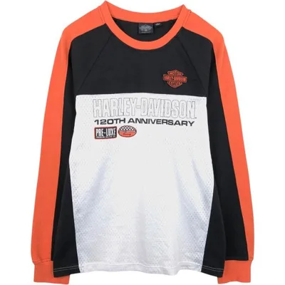 古着 ハーレーダビッドソン Harley-Davidson モーターサイクル メッシュ ロングTシャツ ロンT メンズL相当 /eaa685611