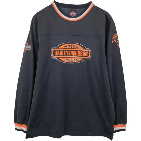 古着 ハーレーダビッドソン Harley-Davidson モーターサイクル ロングTシャツ ロンT メンズL相当 /eaa685615