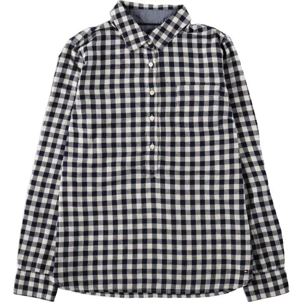 古着 トミーヒルフィガー TOMMY HILFIGER チェック柄 長袖 ライトネルシャツ レディースM相当 /eaa685682
