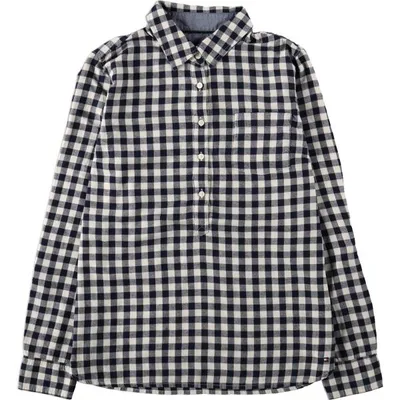 古着 トミーヒルフィガー TOMMY HILFIGER チェック柄 長袖 ライトネルシャツ レディースM相当 /eaa685682