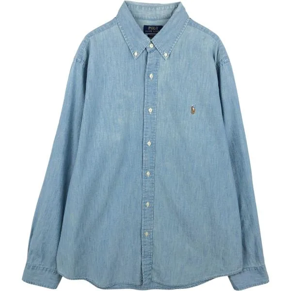古着 ラルフローレン Ralph Lauren POLO RALPH LAUREN CLASSIC FIT 長袖 ボタンダウンシャツ メンズXL相当 /eaa685708