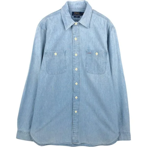 古着 ラルフローレン Ralph Lauren POLO RALPH LAUREN 長袖 コットンシャツ メンズM相当 /eaa685709