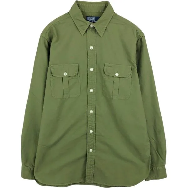 古着 ラルフローレン Ralph Lauren POLO by Ralph Lauren CLASSIC FIT 長袖 コットンシャツ メンズM相当 /eaa685723