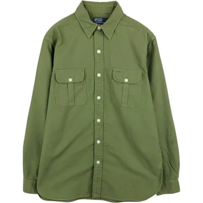 古着 ラルフローレン Ralph Lauren POLO by Ralph Lauren CLASSIC FIT 長袖 コットンシャツ メンズM相当 /eaa685723