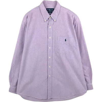 古着 ラルフローレン Ralph Lauren BIG SHIRT 長袖 ボタンダウンシャツ メンズXL相当 /eaa685724