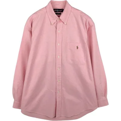 古着 ラルフローレン Ralph Lauren BIG SHIRT 長袖 ボタンダウンシャツ メンズM相当 /eaa685727