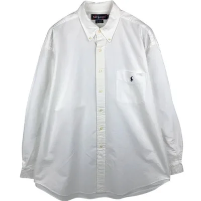 古着 ラルフローレン Ralph Lauren BIG SHIRT 長袖 ボタンダウンシャツ メンズXL相当 /eaa685729