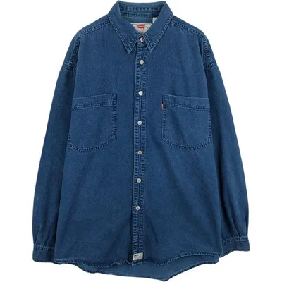 古着 リーバイス Levi's レギュラーカラー 長袖 デニムシャツ メンズL相当 /eaa685732