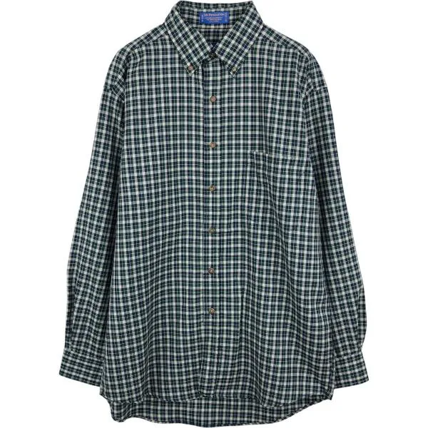 古着 ペンドルトン PENDLETON SIR PENDLETON チェック柄 ブラックウォッチチェック ウールボタンダウンシャツ メンズM相当 /eaa685995