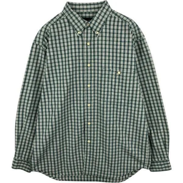 古着 エディーバウアー Eddie Bauer 長袖 ボタンダウンチェックシャツ メンズM相当 /eaa686037