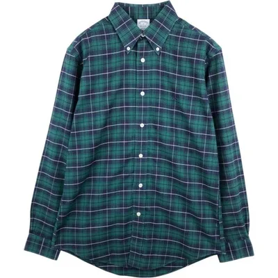 古着 ブルックスブラザーズ Brooks Brothers Est.1818 REGENT 長袖 ボタンダウンチェックシャツ メンズM相当 /eaa686051