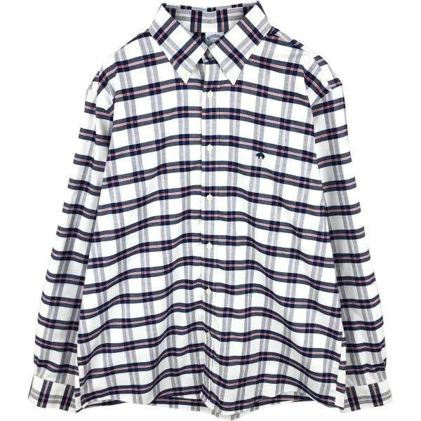 古着 ブルックスブラザーズ Brooks Brothers Est.1818 REGULAR 長袖 ボタンダウンチェックシャツ メンズL相当 /eaa686052