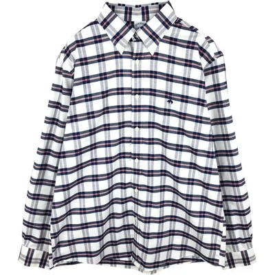 古着 ブルックスブラザーズ Brooks Brothers Est.1818 REGULAR 長袖 ボタンダウンチェックシャツ メンズL相当 /eaa686052