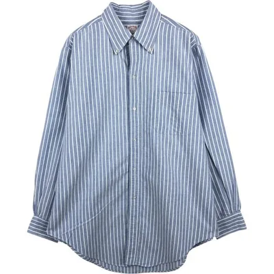 古着 ブルックスブラザーズ Brooks Brothers Makers ストライプ柄 長袖 ボタンダウンストライプシャツ メンズL相当 /eaa686089