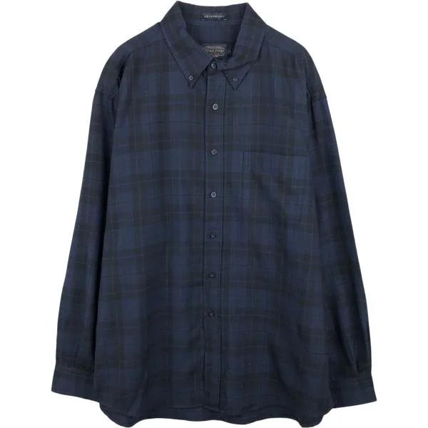 古着 ペンドルトン PENDLETON SIR PENDLETON チェック柄 ブラックウォッチチェック ウールボタンダウンシャツ メンズXL相当 /eaa686200
