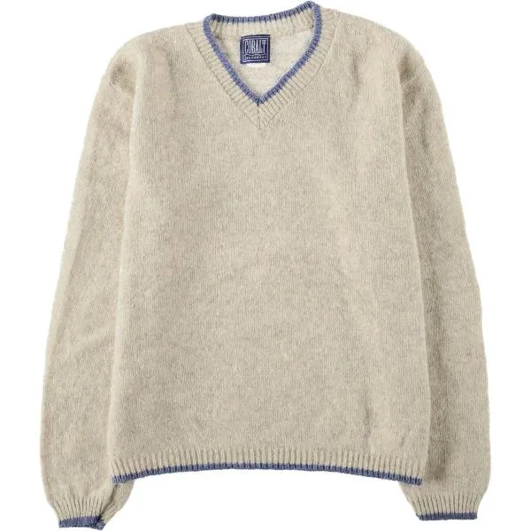古着 コバルト COBALT jeanswear Vネック ウールニットセーター USA製 メンズM相当 /eaa686400