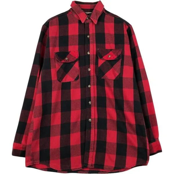 古着 90年代 ファイブブラザー Five Brother バッファローチェック 長袖 フランネルチェックシャツ メンズL相当 ヴィンテージ /evb033697